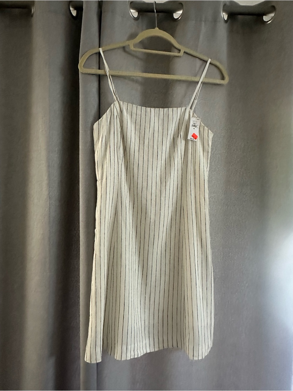 GAP Ivory and Black Pinstripe Mini Dress